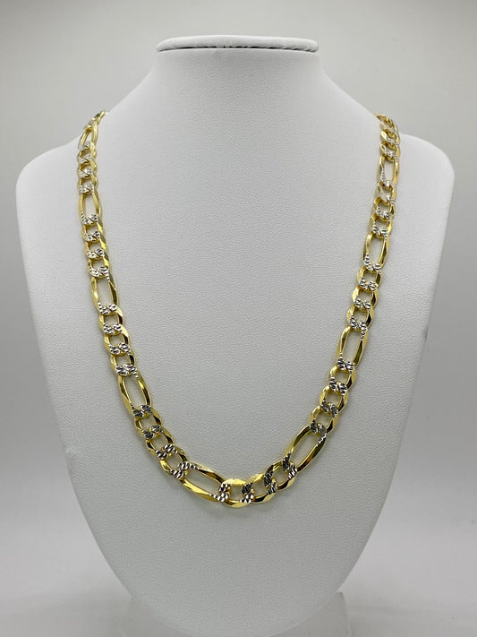 Gold filled Figaro Diamond cut chain